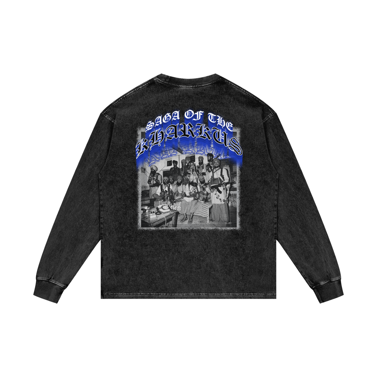 SAGA OF KHARKU'S | RISENRETRO | Acid Wash Oversize Long Sleeve T-Shirt