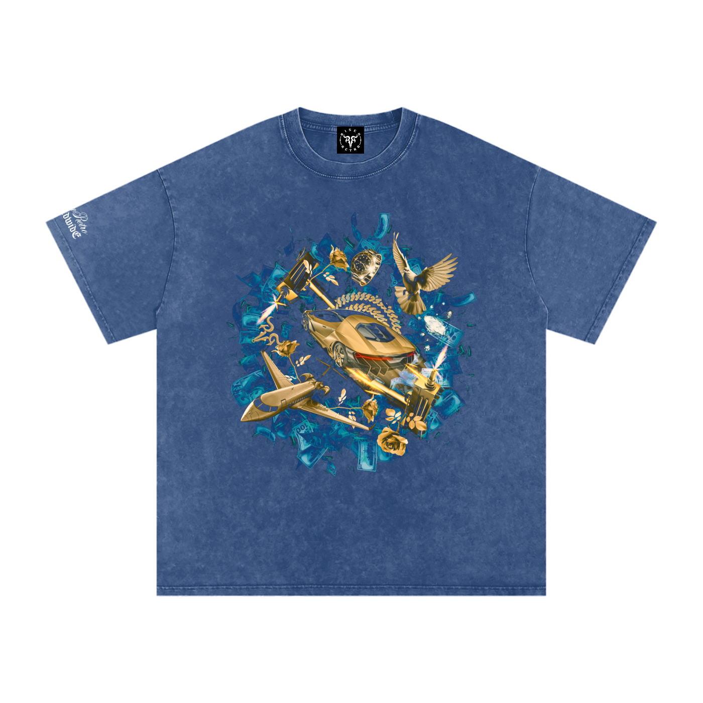 DON'T SLEEP ON YOUR DREAMS 2 x RISENRETRO Snow Washed Oversized Cotton T-Shirt