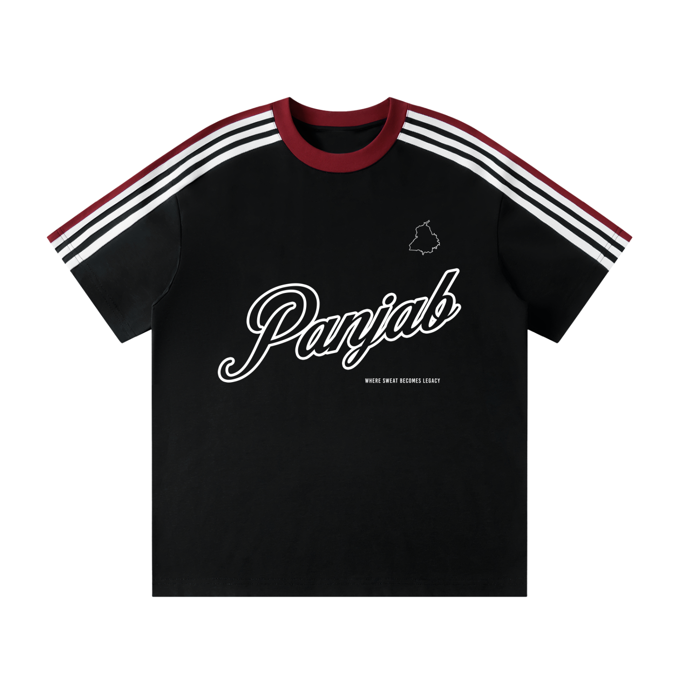 Panjab Legacy  X Risen Retro Unisex Colorblock Striped T-Shirt