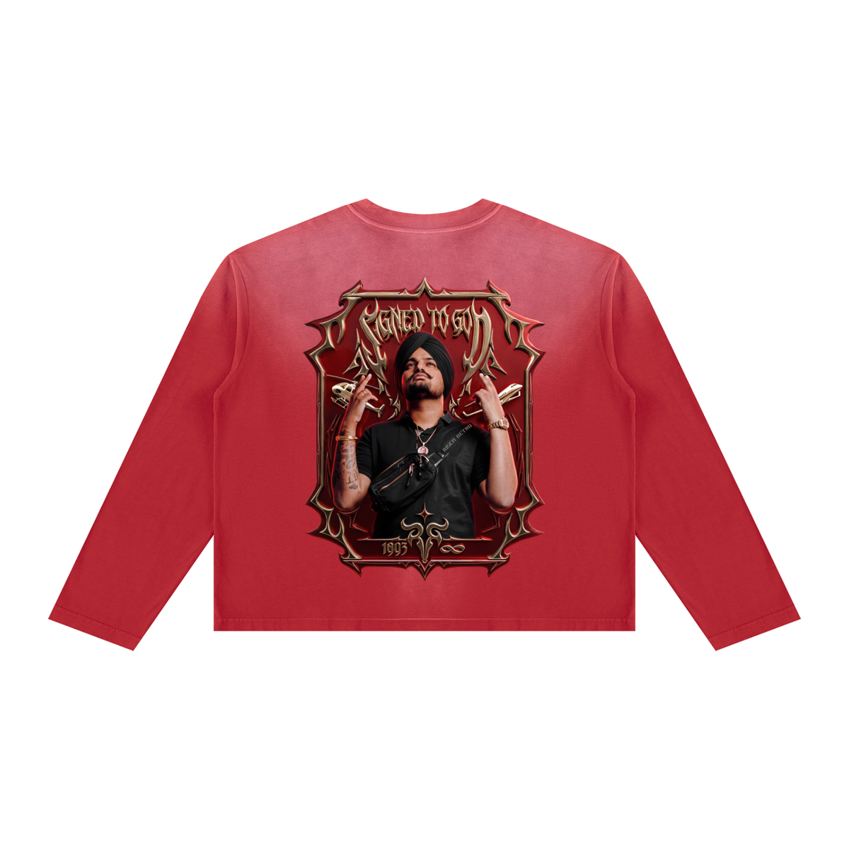 SIGNED TO GOD | SMW | RISENRETRO | Unisex Sunfade Boxy Long Sleeve T-Shirt