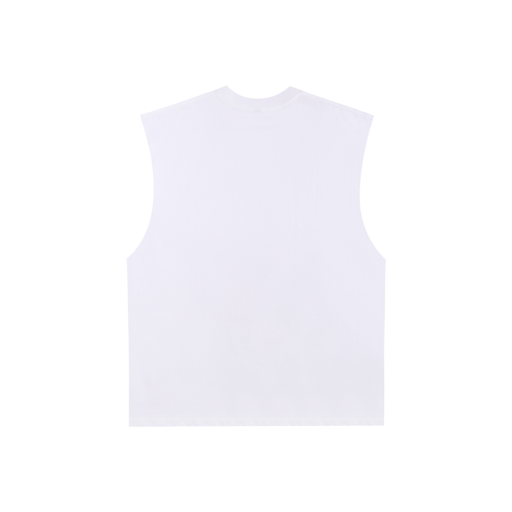 Doberman Rage X Risen Retro Raw Edge Cotton Tank Top
