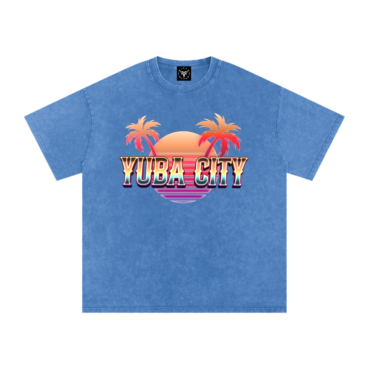 YUBA CITY  X Risen Retro Snow Washed Oversized Cotton T-Shirt