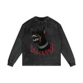 Doberman Rage X Risen Retro Acid Wash Oversize Long Sleeve T-Shirt