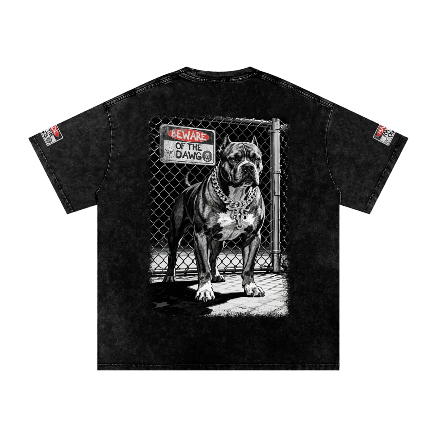 Attention au t-shirt oversize en coton délavé Dawg