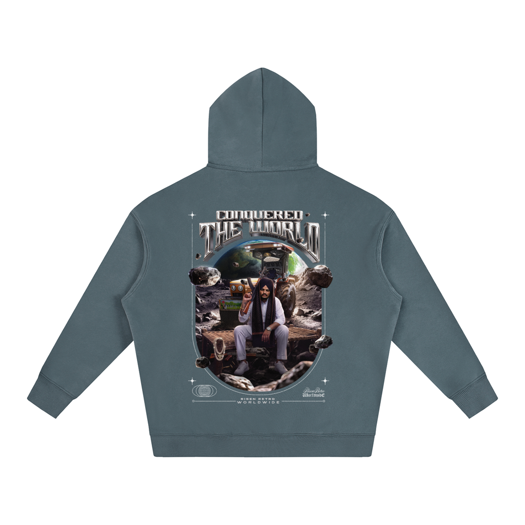 CONQUERED THE WORLD | Oversize Fleeced Hoodie | Sidhu Moose Wala