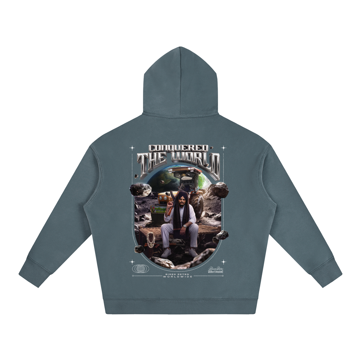 CONQUERED THE WORLD | Oversize Fleeced Hoodie | Sidhu Moose Wala