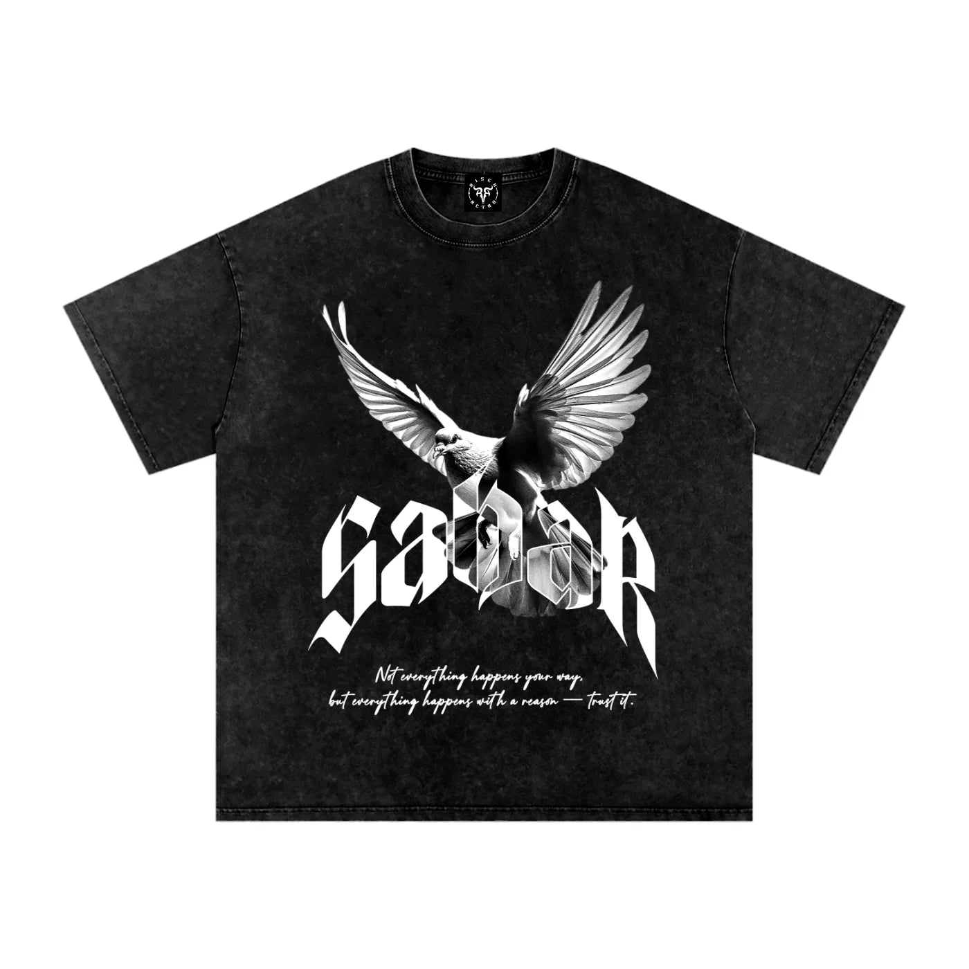Sabar X Risen Retro Snow Washed Oversized Cotton T-Shirt