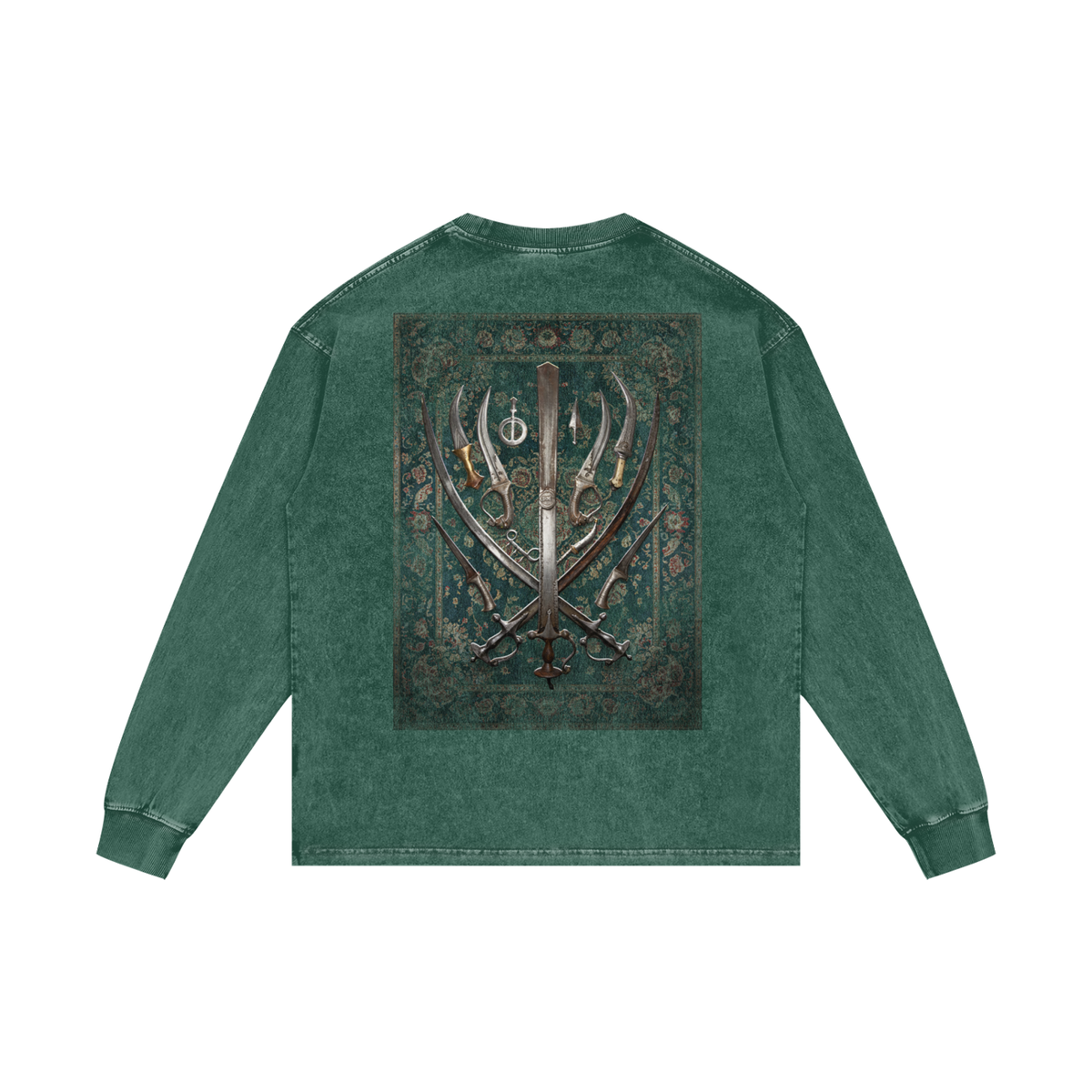 THE KHALSA SPIRIT V2 | RISENRETRO | Acid Wash Oversize Long Sleeve T-Shirt