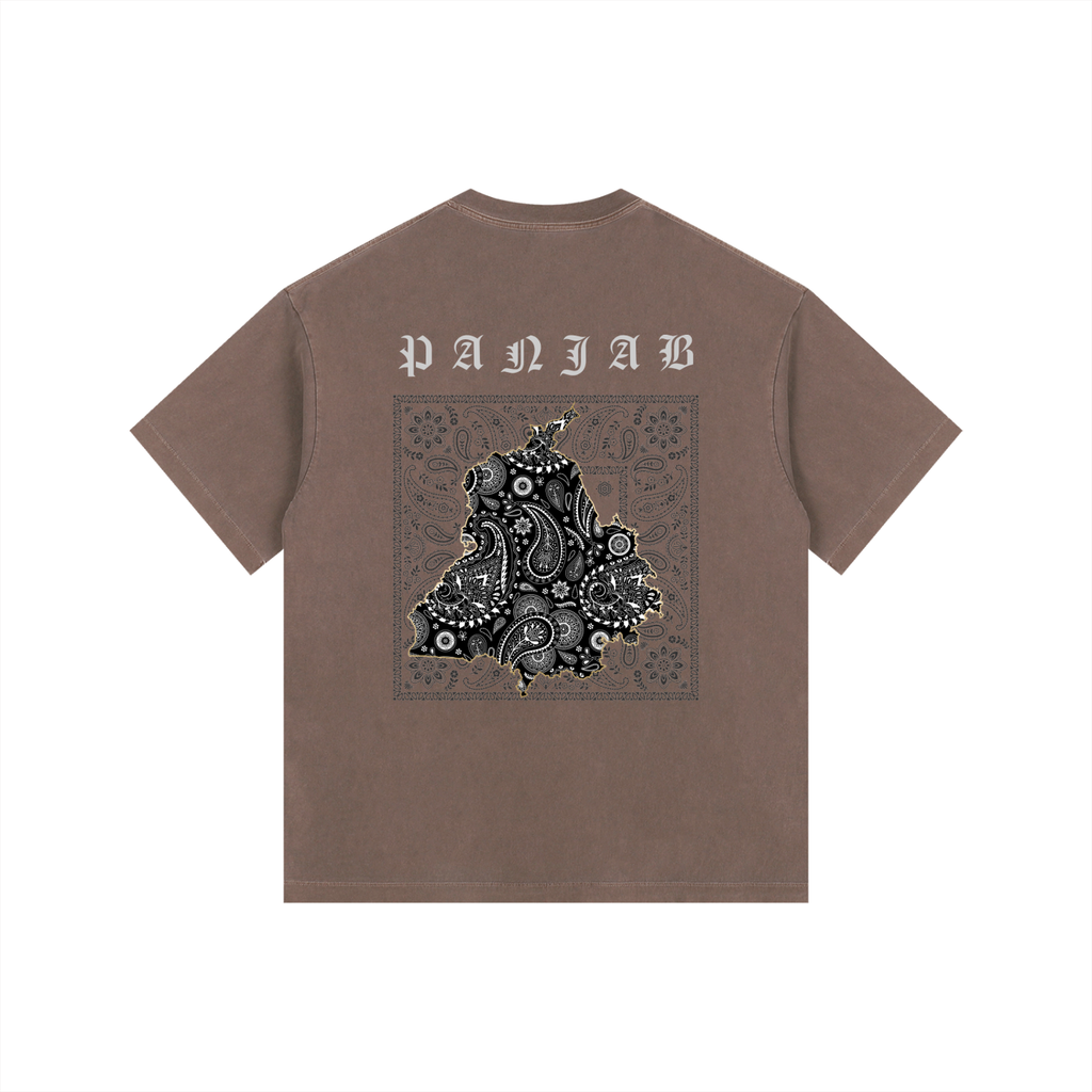 PANJAB X BANDANA PAISLEY Vintage Washed Oversized Cotton T-Shirt