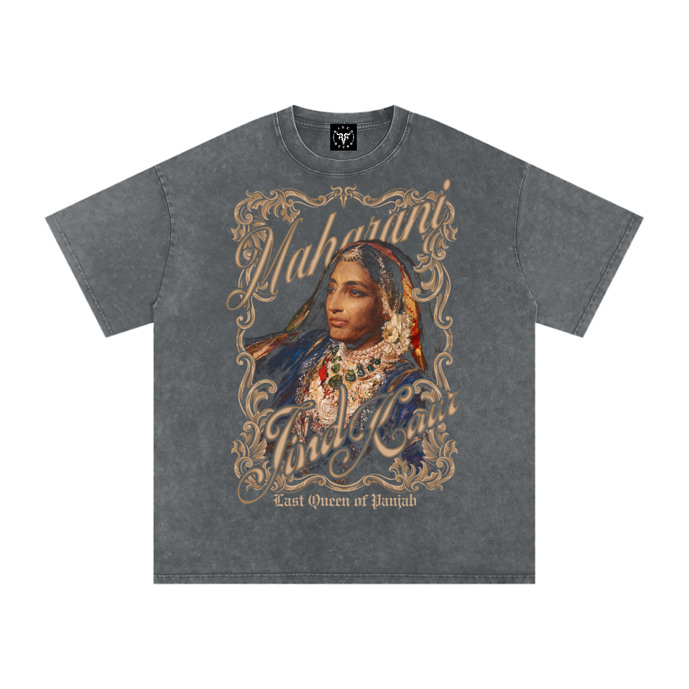 Maharani Jind Kaur X Snow Washed Oversized Cotton T-Shirt
