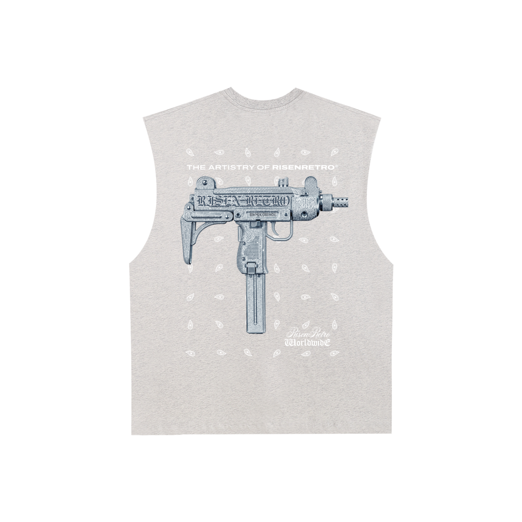 UZI Iced Out | RisenRetro | Raw Edge Cotton Tank Top