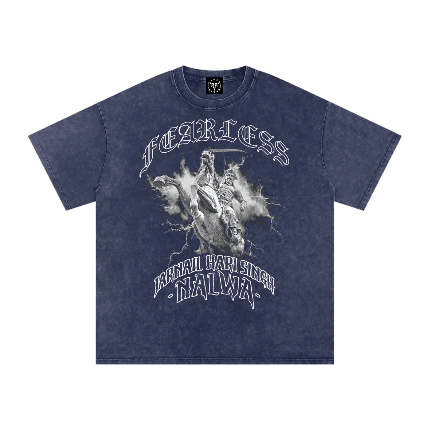 Fearless Jarnail hari Singh Nalwa Desaturated Washed Oversized T-Shirt X RisenRetro