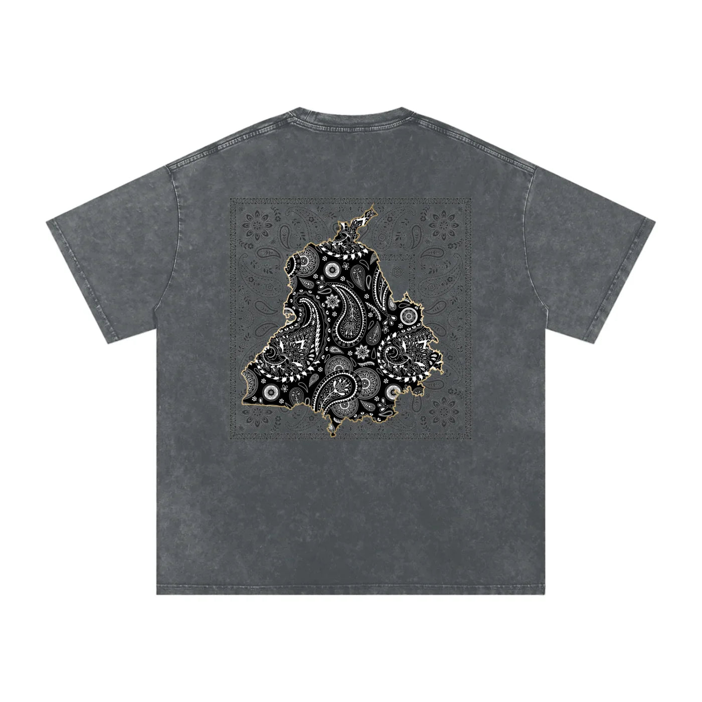 T-shirt oversize en coton délavé à motif cachemire Panjab X Bandana