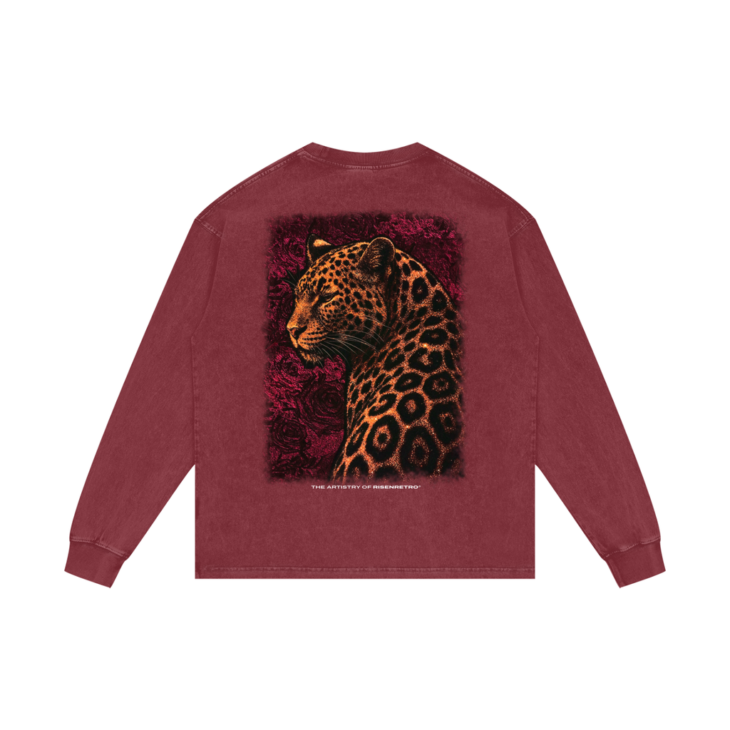 SAVAGE BLOOM | RISENRETRO | Acid Wash Oversize Long Sleeve T-Shirt
