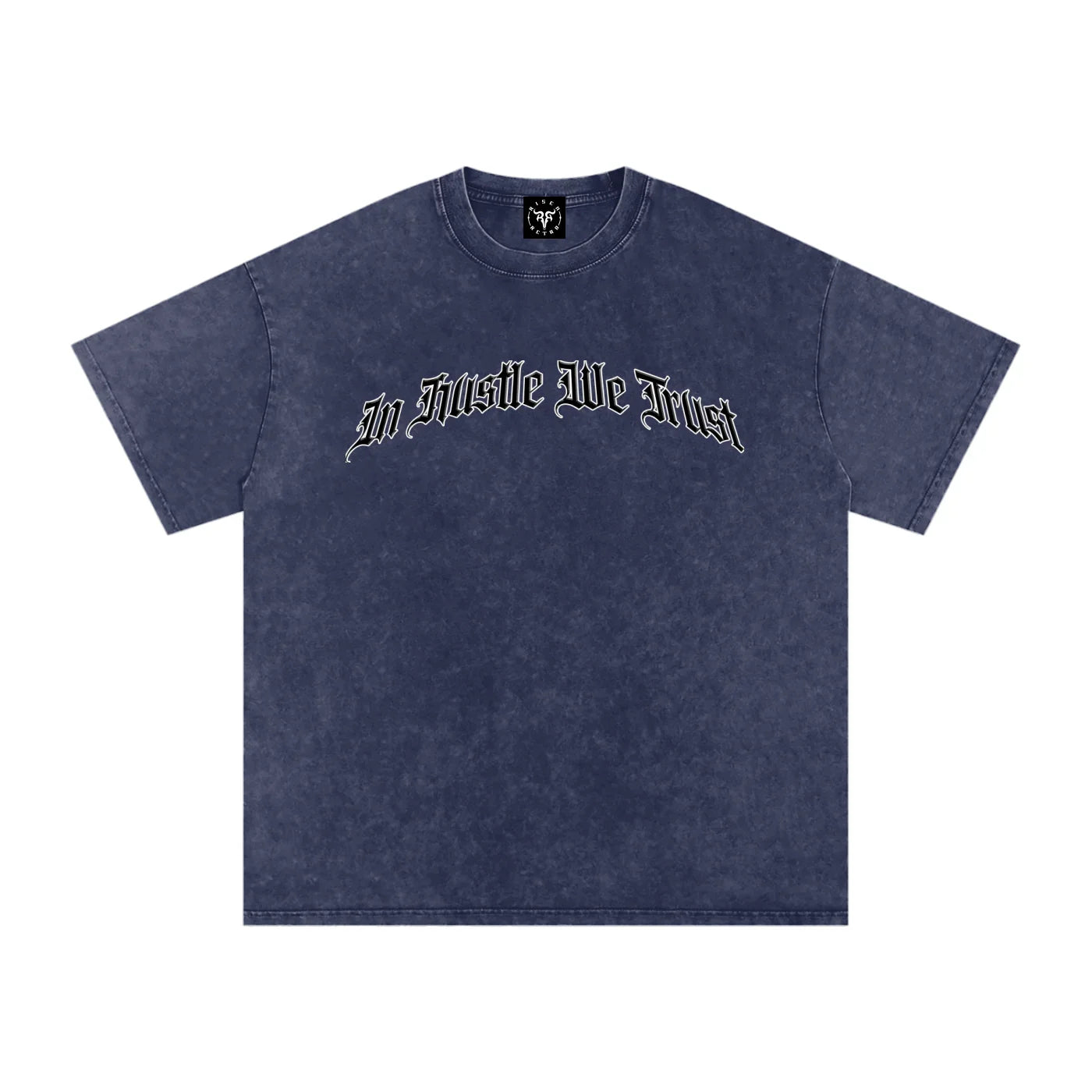 In Hustle We Trust Snow X RisenRetro Washed Oversized Cotton T-Shirt