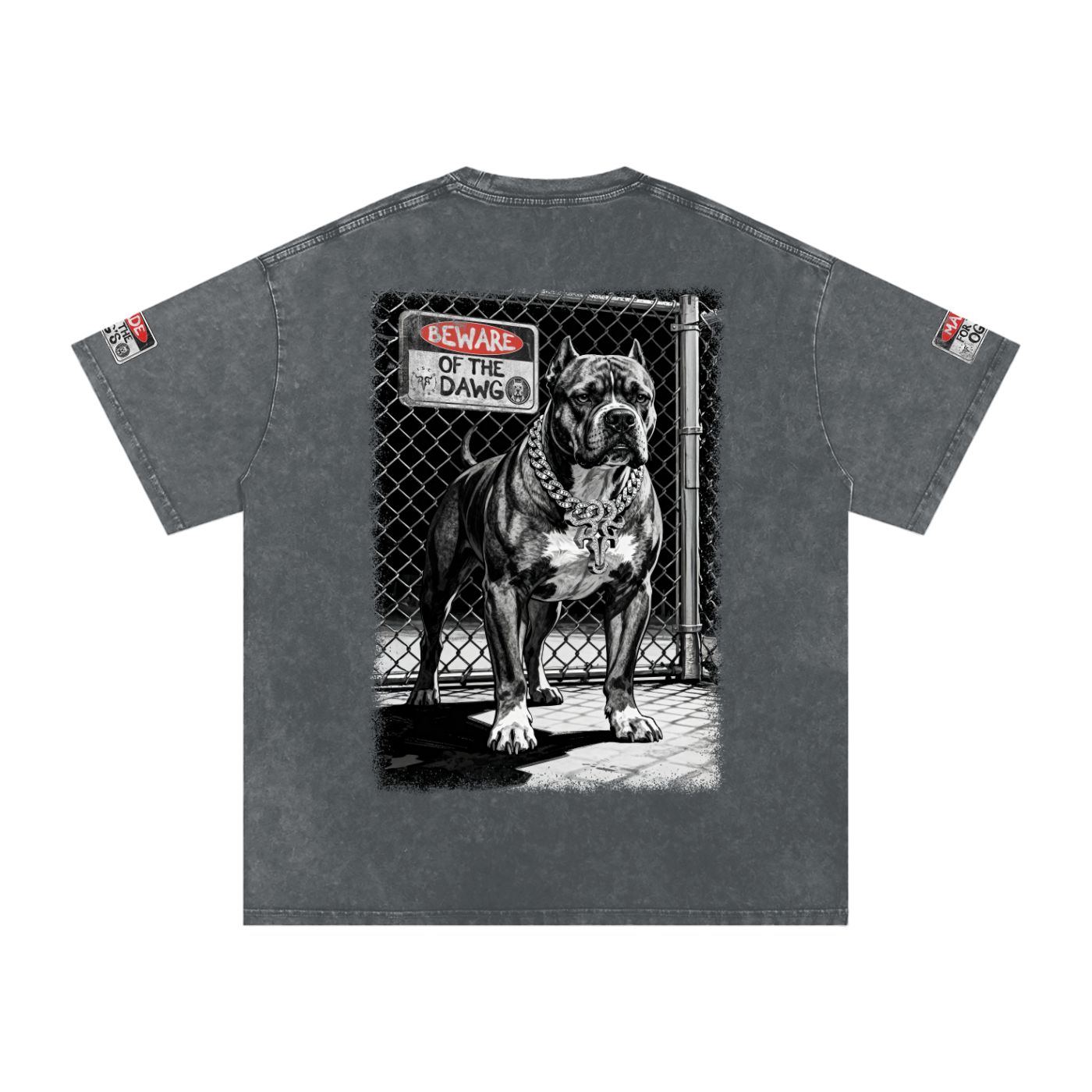 Beware of the Dawg Washed Oversized Cotton T-Shirt