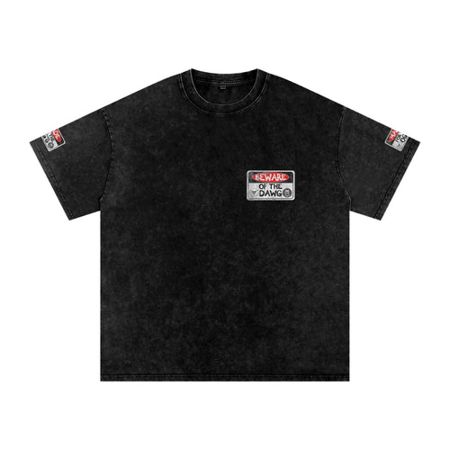 Beware of the Dawg Washed Oversized Cotton T-Shirt