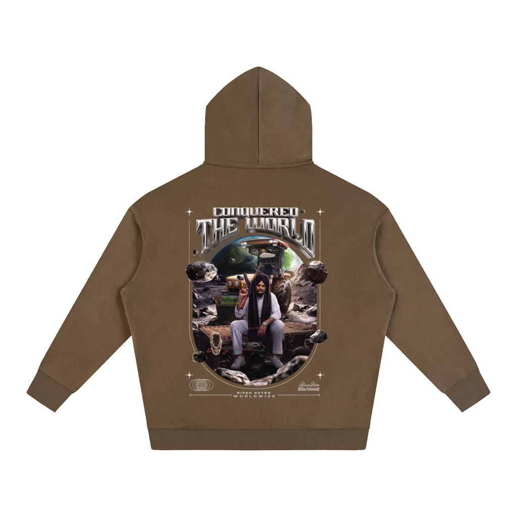 CONQUERED THE WORLD | Oversize Fleeced Hoodie | Sidhu Moose Wala