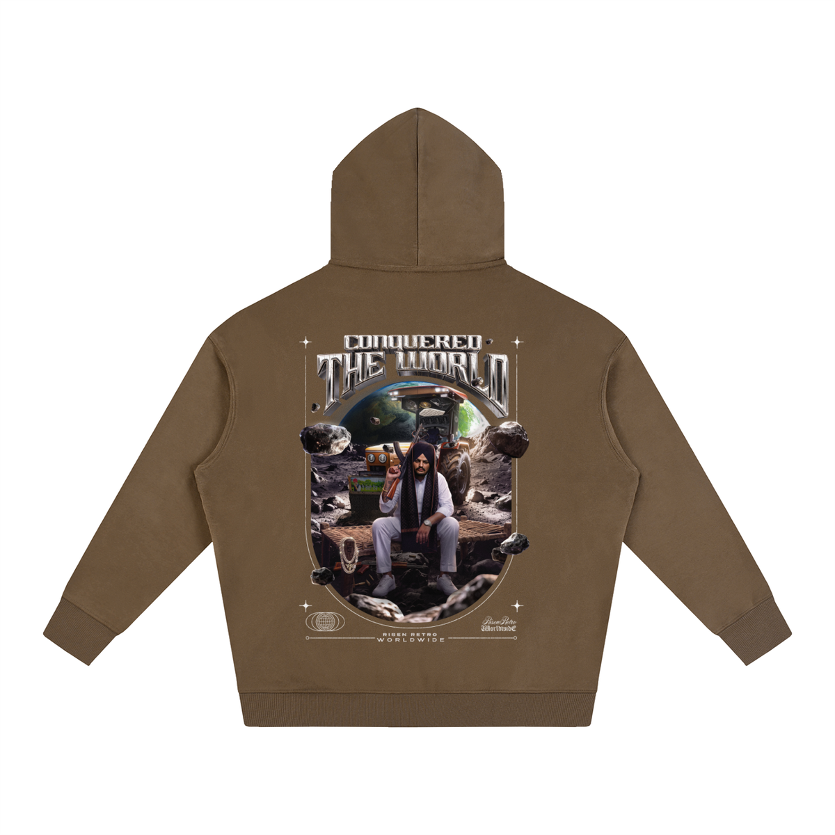 CONQUERED THE WORLD | Oversize Fleeced Hoodie | Sidhu Moose Wala