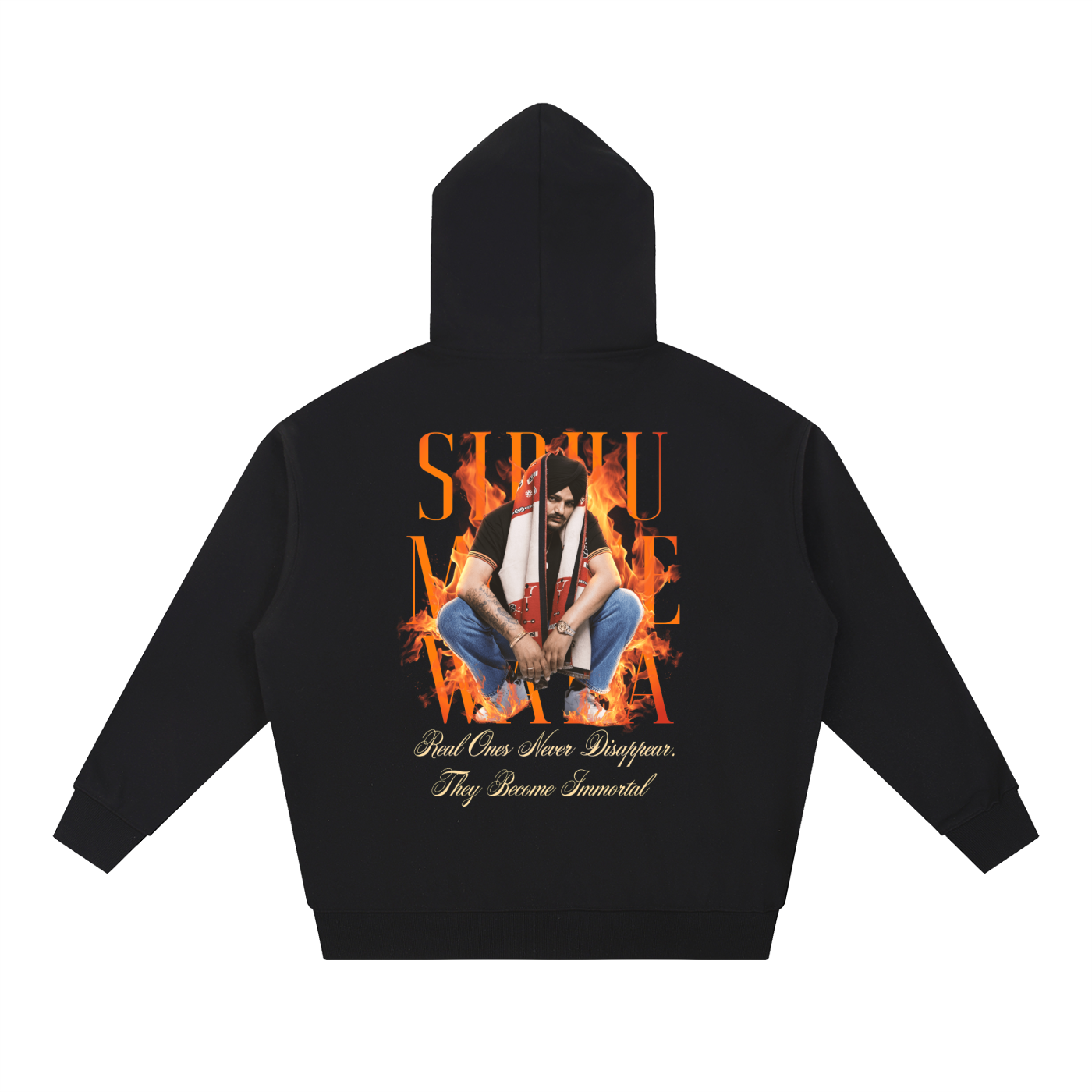 SIDHU MOOSE WALA X RISENRETRO Essential Heavyweight Hoodie