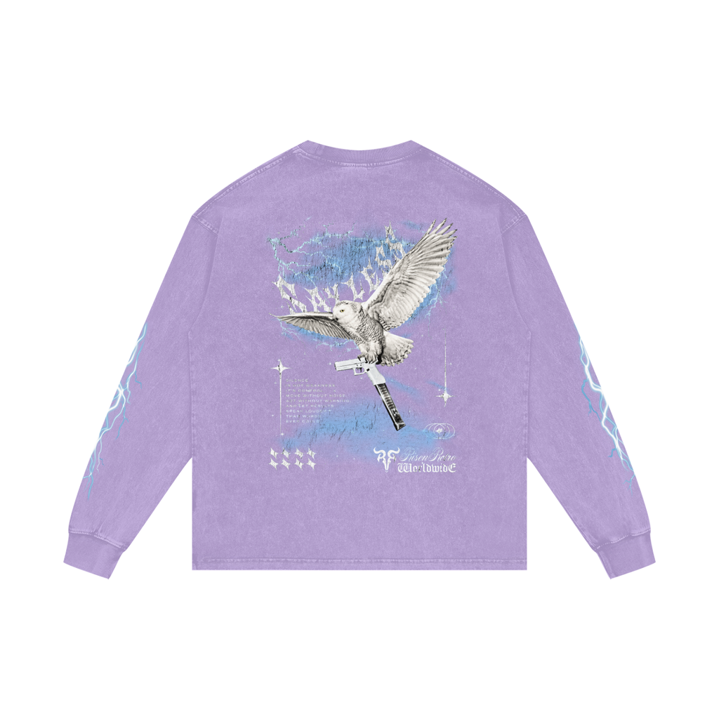 SAYLESS X RisenRetro Acid Wash Oversize Long Sleeve T-Shirt