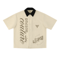PANJAB COUTURE Apricot X Risen Retro Unisex Color Block Short Sleeve Shirt