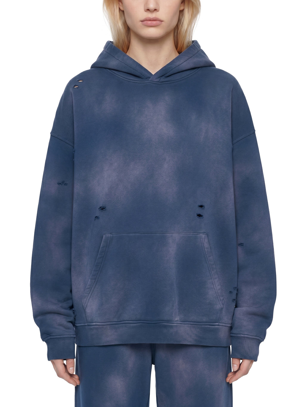 RISENRETRO X Unisex Sunfade Frayed Fleece tracksuit