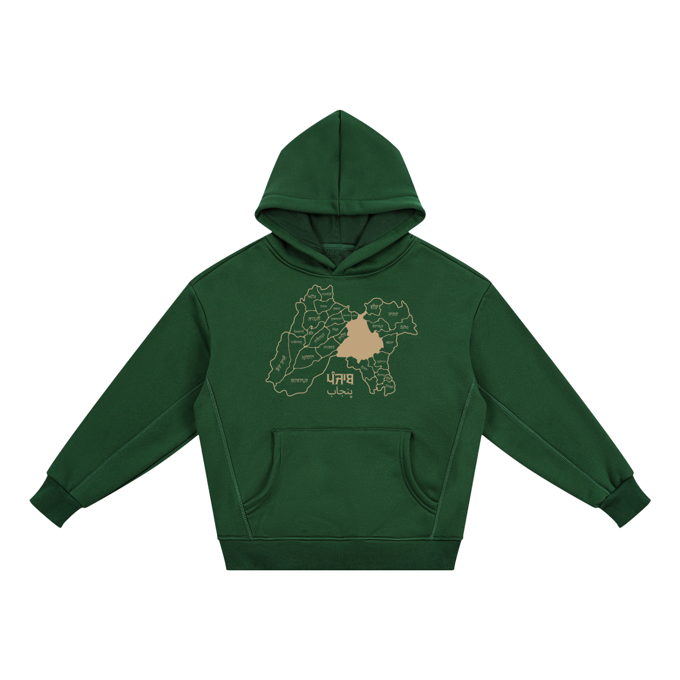 Panjab undivided map Essential Kids' Fleece Hoodie