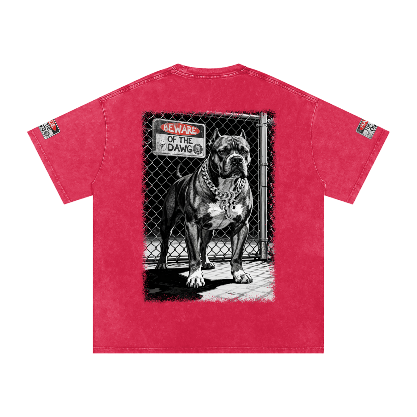 Beware of the Dawg Washed Oversized Cotton T-Shirt