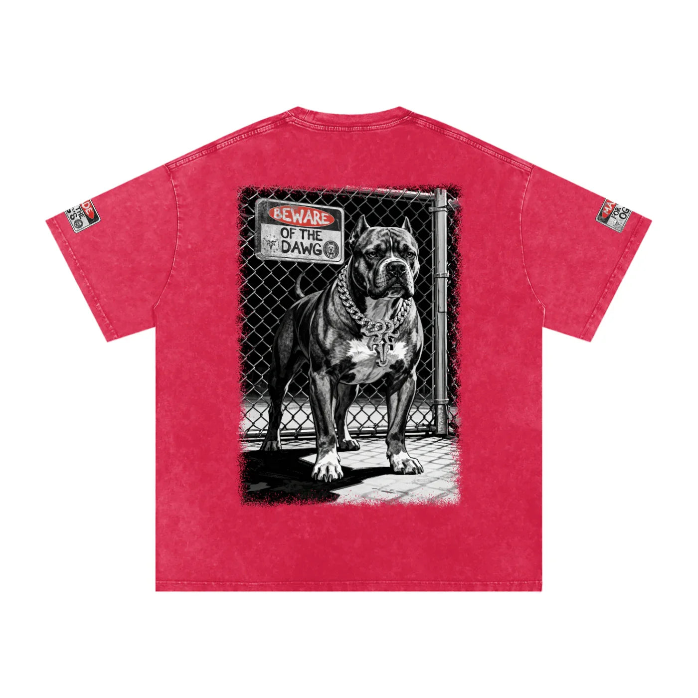 Attention au t-shirt oversize en coton délavé Dawg