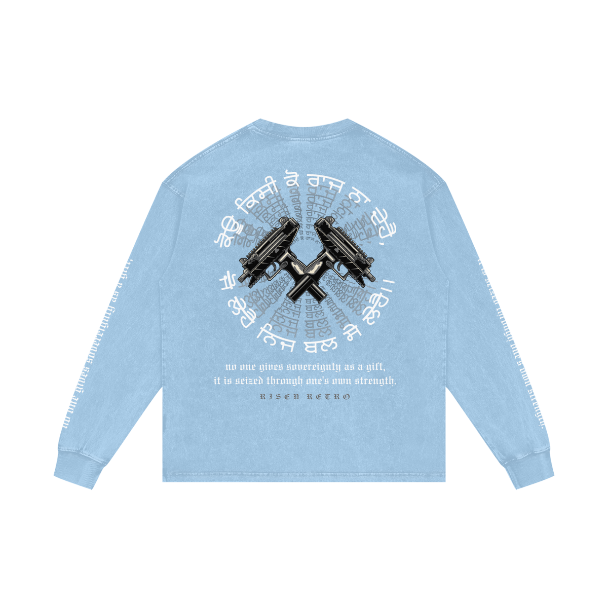 FORCE OF WILL 2 | RISENRETRO | Acid Wash Oversize Long Sleeve T-Shirt