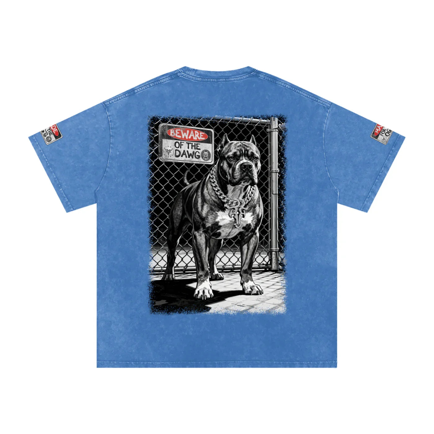 Attention au t-shirt oversize en coton délavé Dawg