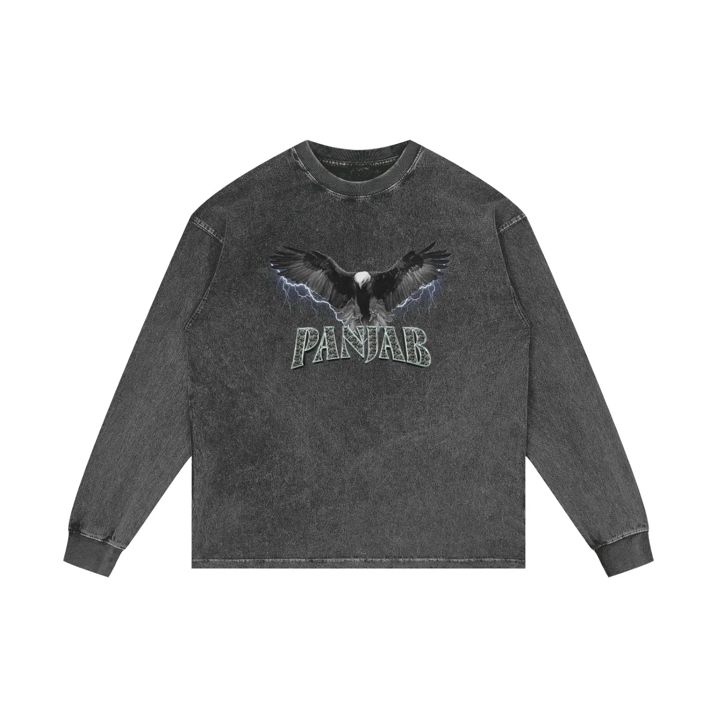 Panjab Eagle X RisenRetro Acid Wash Oversize Long Sleeve T-Shirt