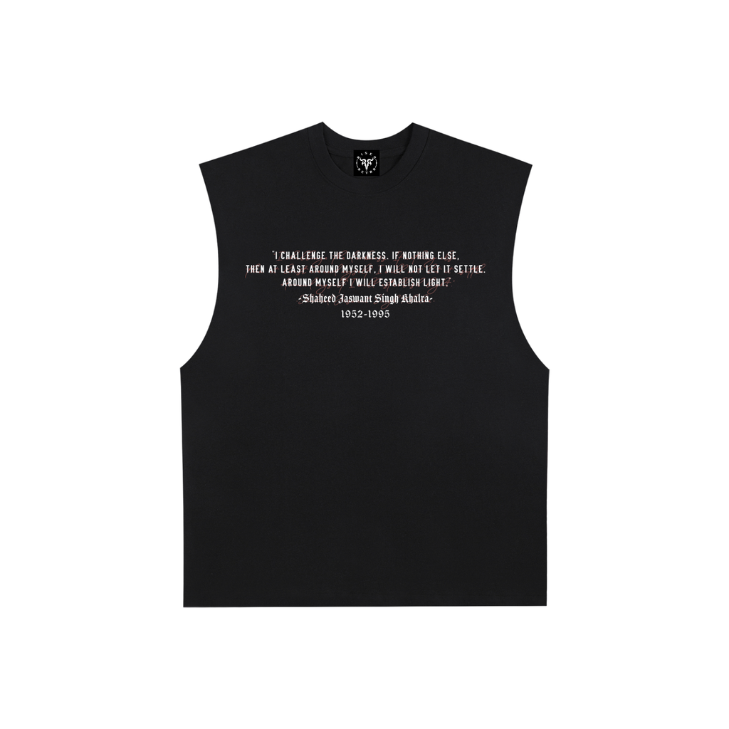 JASWANT SINGH KHALRA | RisenRetro | Raw Edge Cotton Tank Top