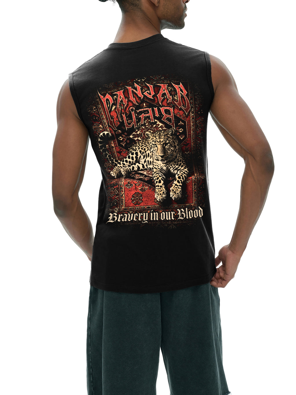Panjab Bloodline X RisenRetro Men's Sleeveless Cotton Tank Top