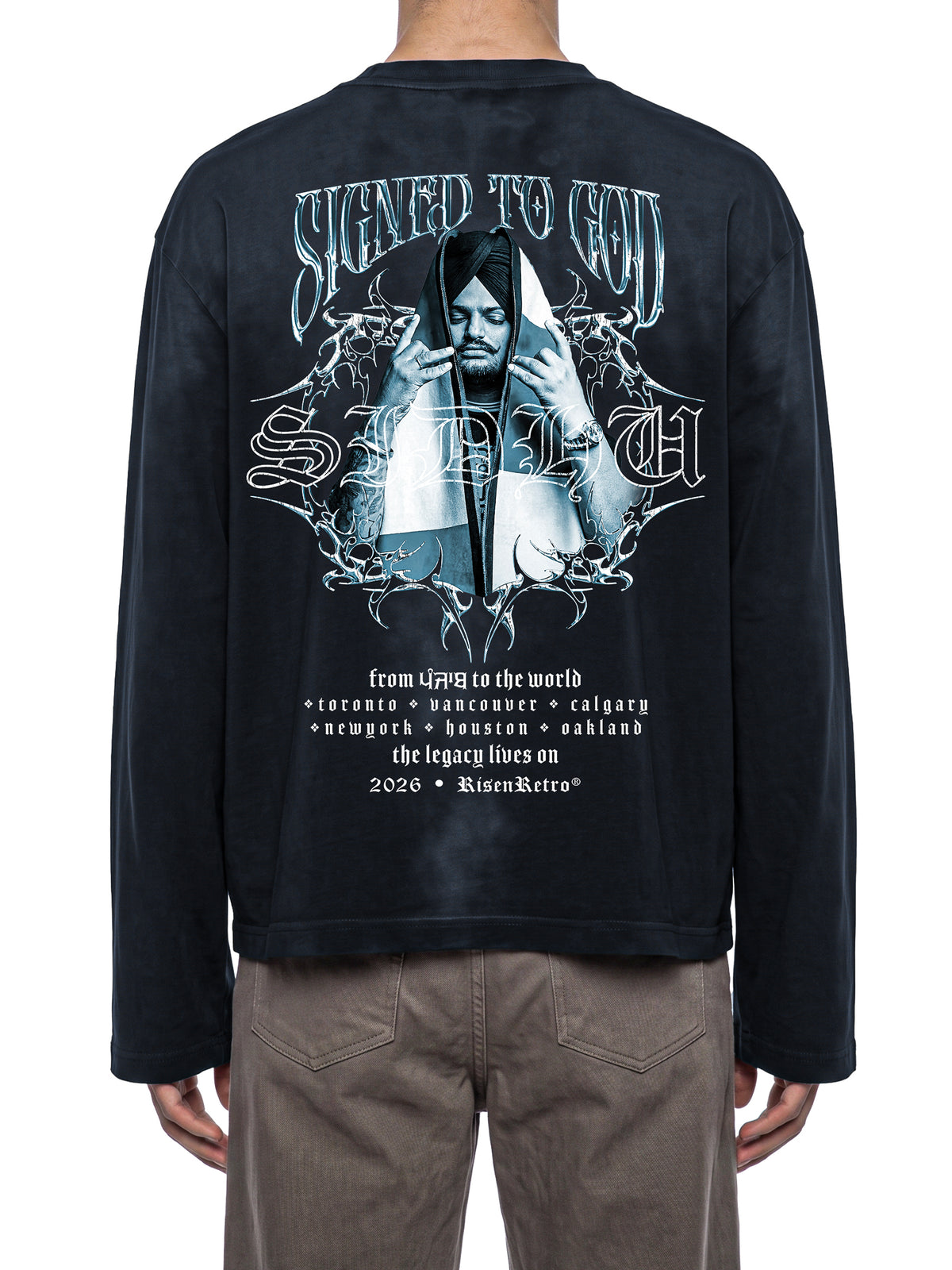 SIGNED TO GOD | Unisex Sunfade Boxy Long Sleeve T-Shirt | RISENRETRO | SMW