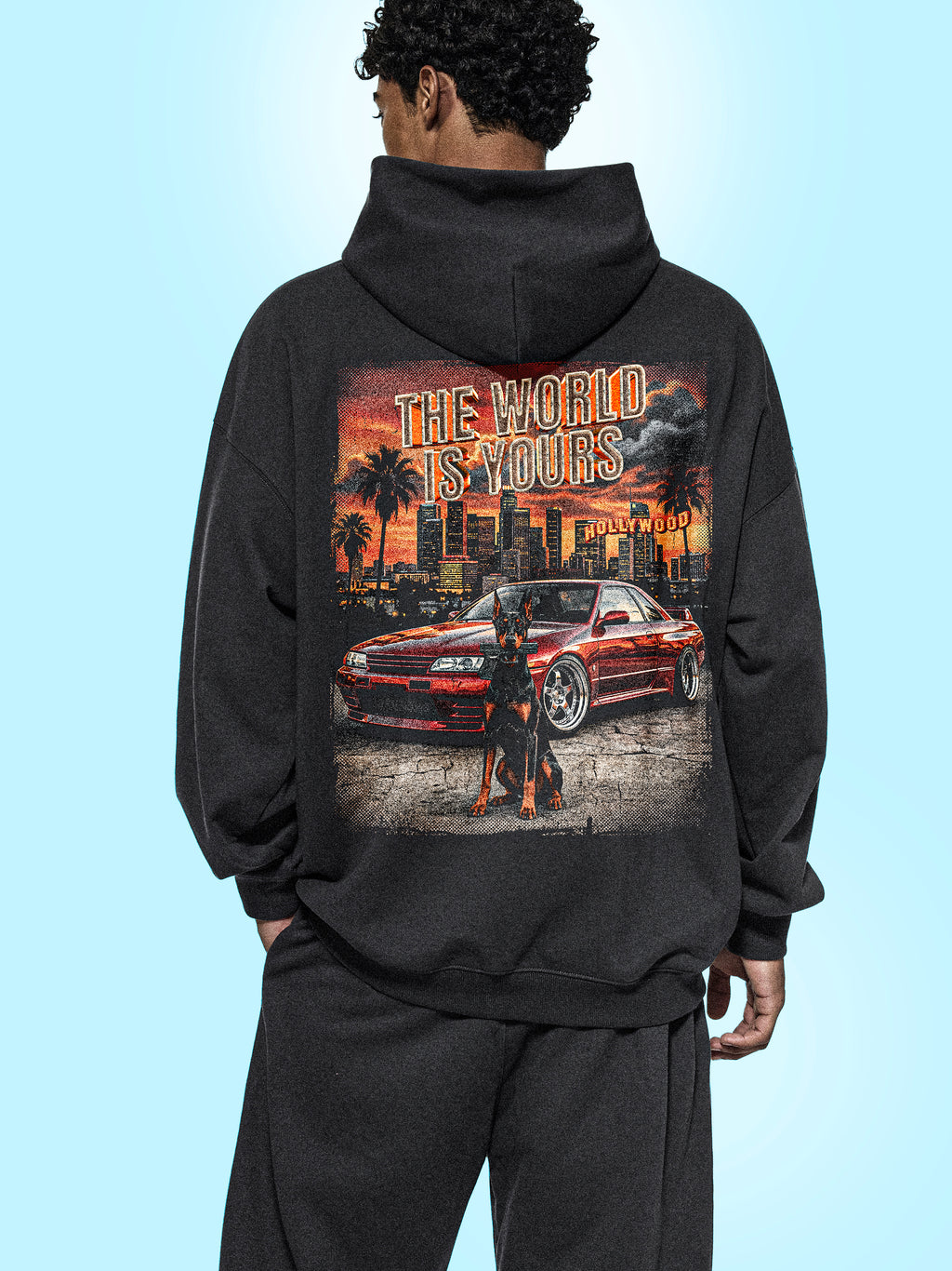 THE WORLD IS YOURS X RISENRETRO Essential Heavyweight Hoodie