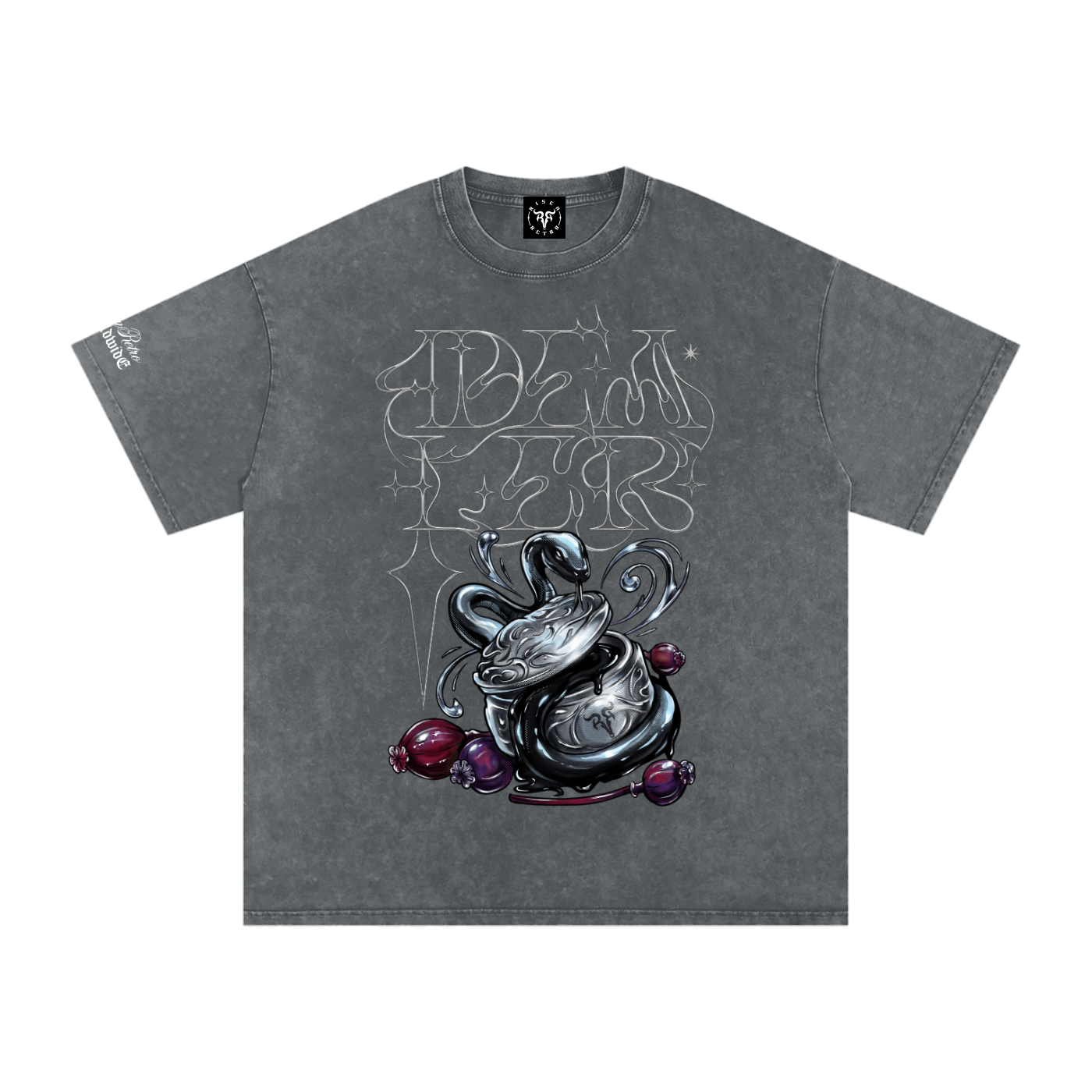 DEALER x RISEN RETRO Snow Washed Oversized Cotton T-Shirt