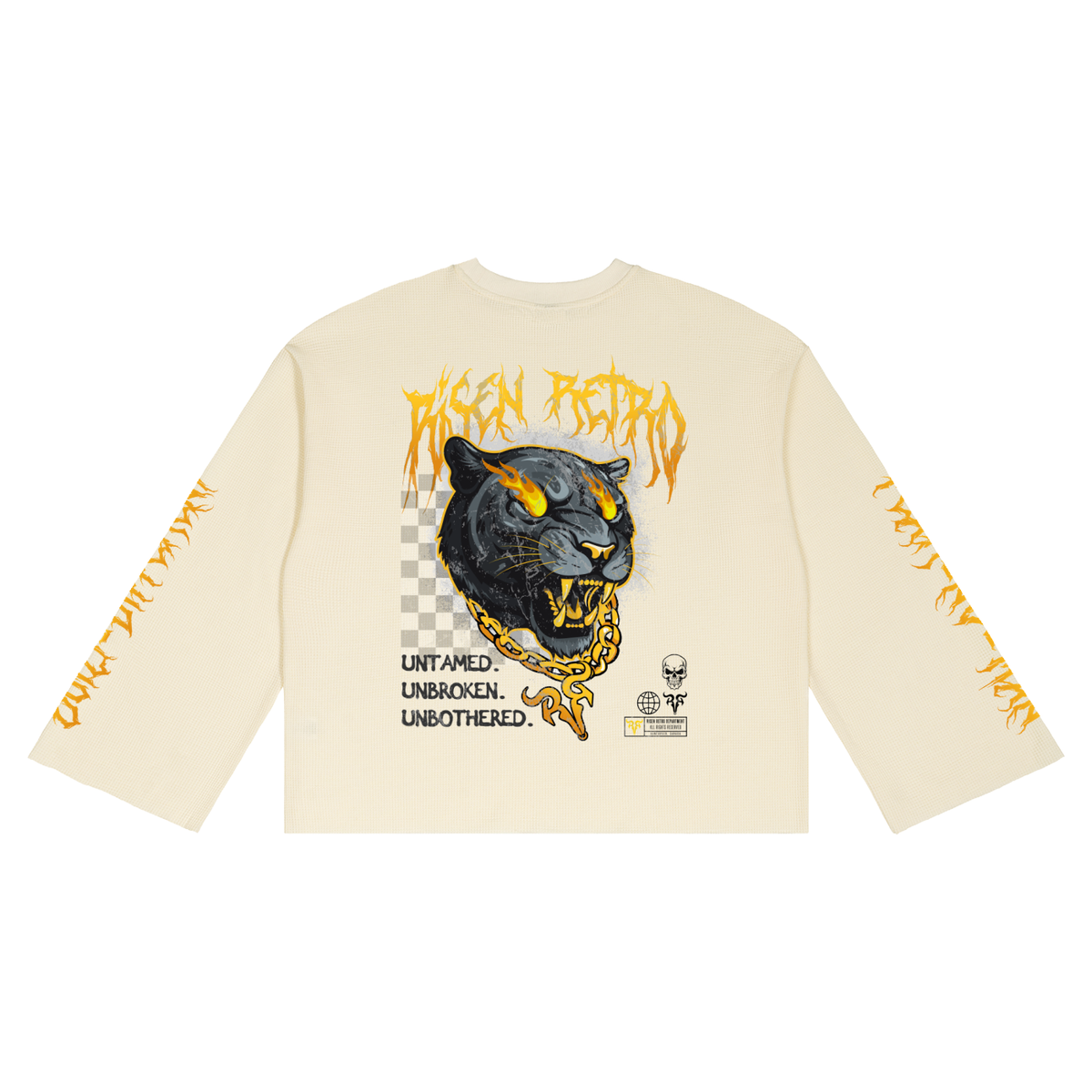 RAGE | RISEN RETRO | Unisex Waffle Raw Edge T-Shirt