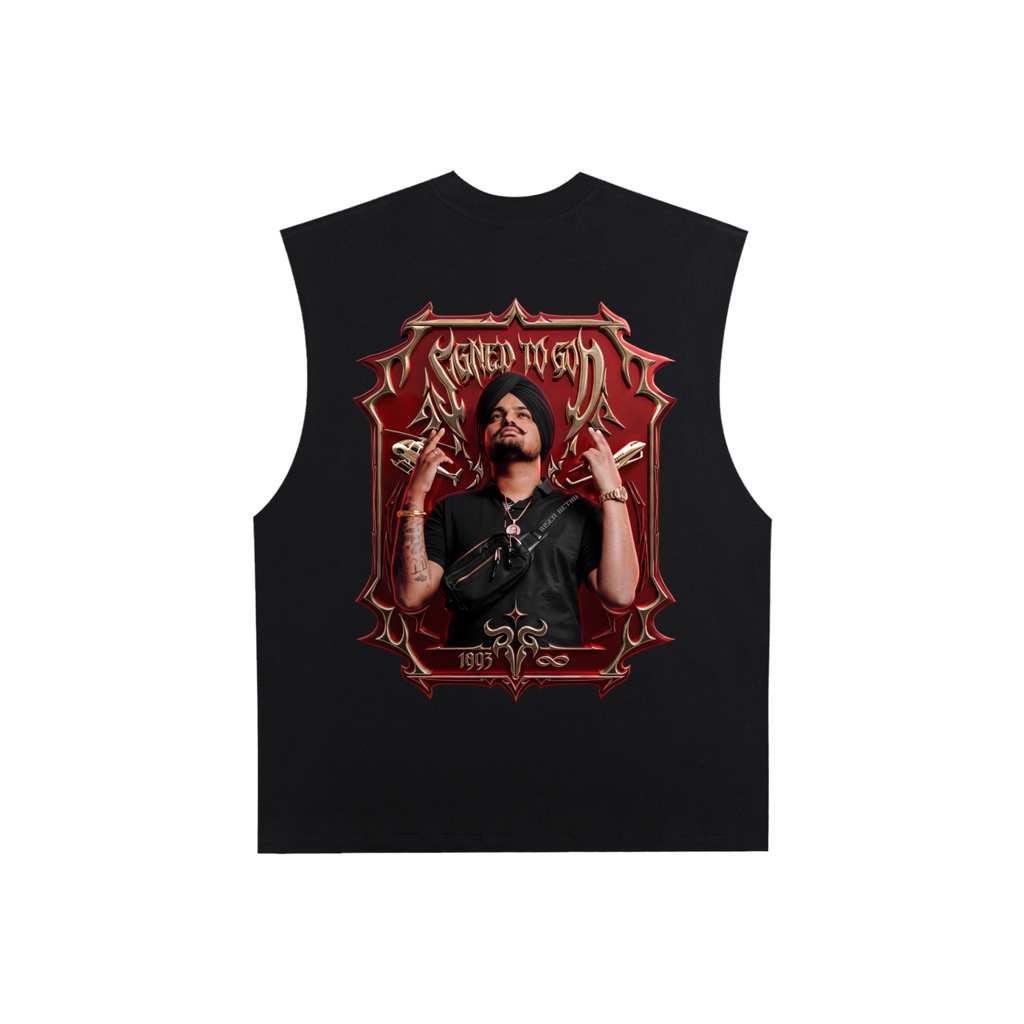 SIGNED TO GOD | RISENRETRO | Raw Edge Cotton Tank Top