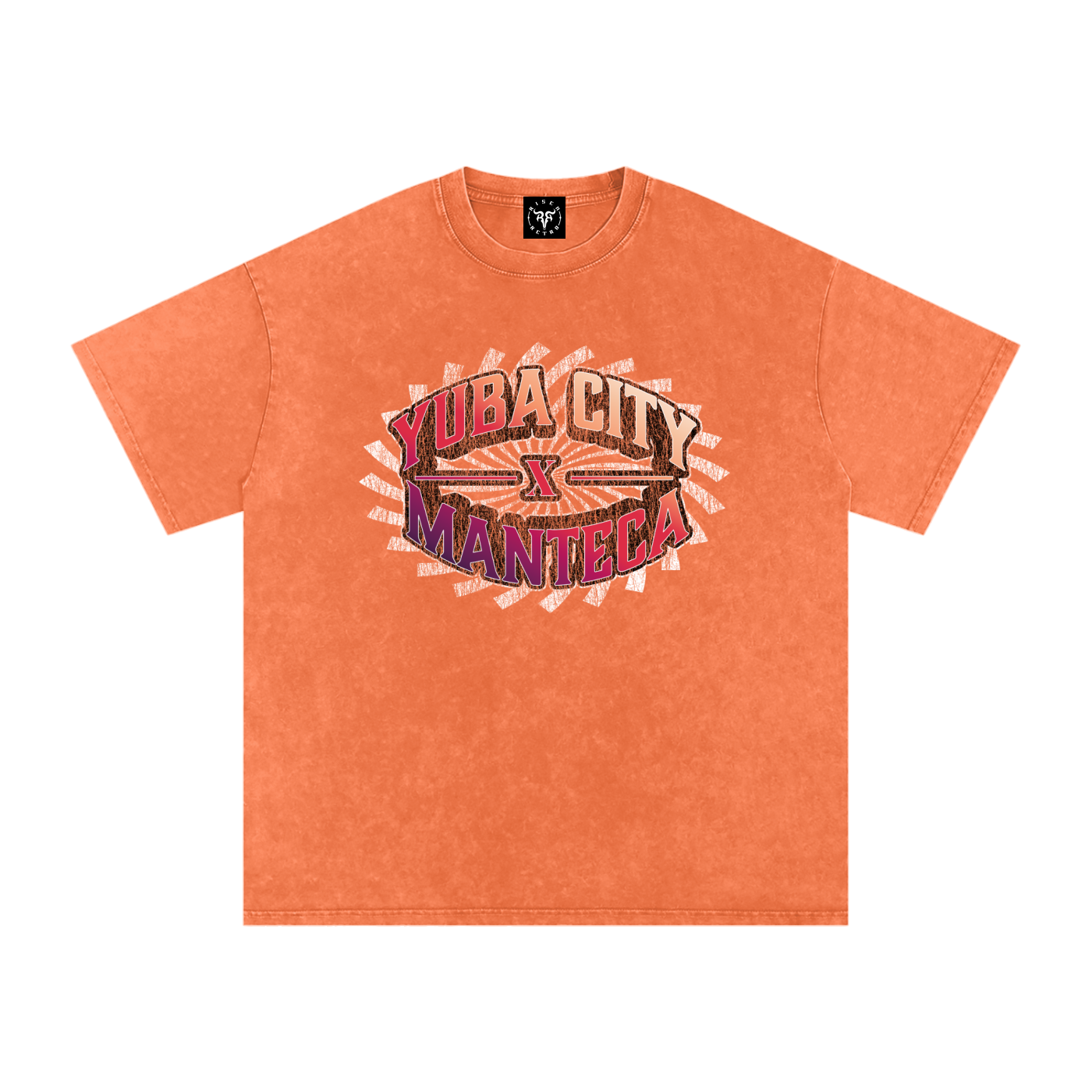 Yuba City to Manteca X Risen Retro Snow Washed Oversized Cotton T-Shirt