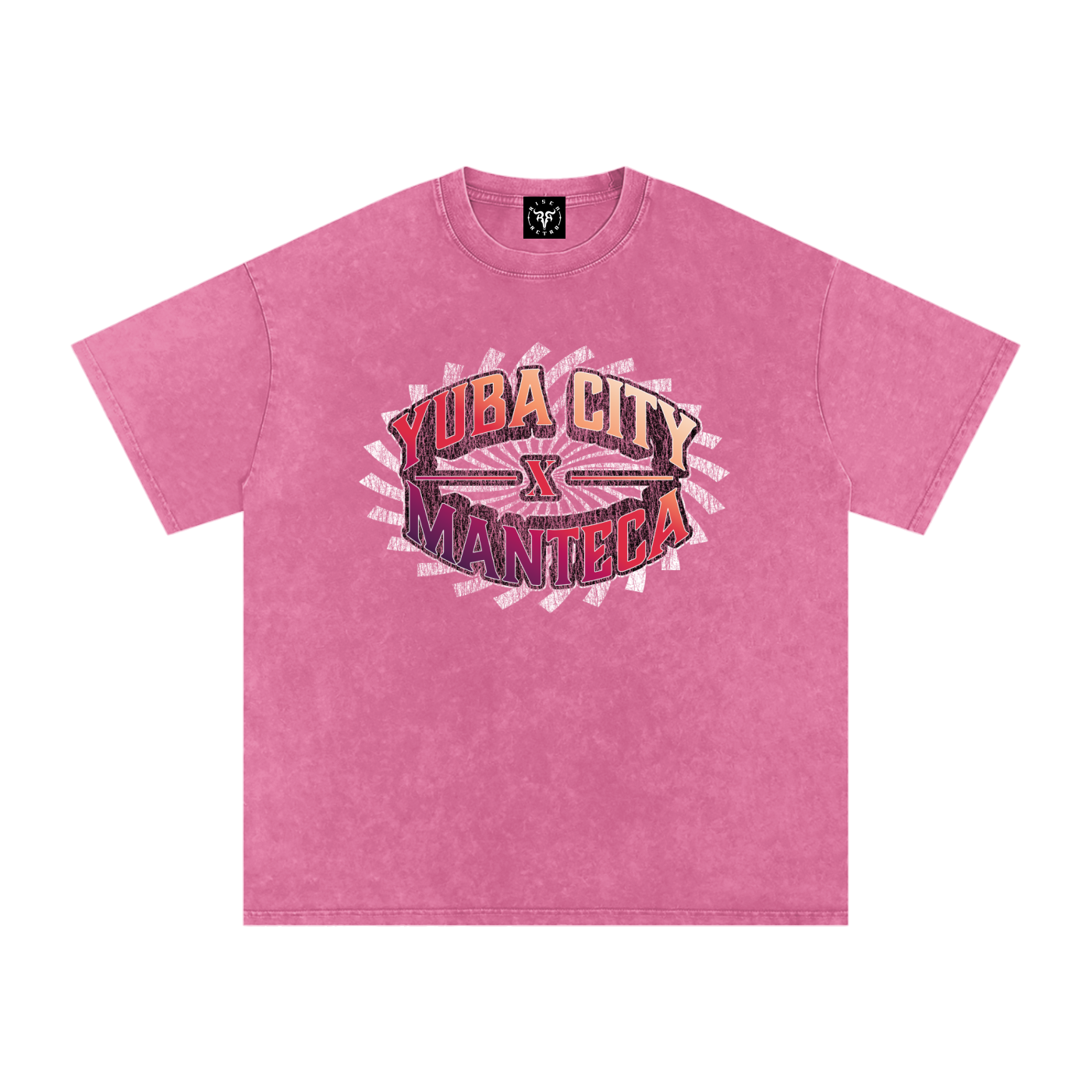 Yuba City to Manteca X Risen Retro Snow Washed Oversized Cotton T-Shirt