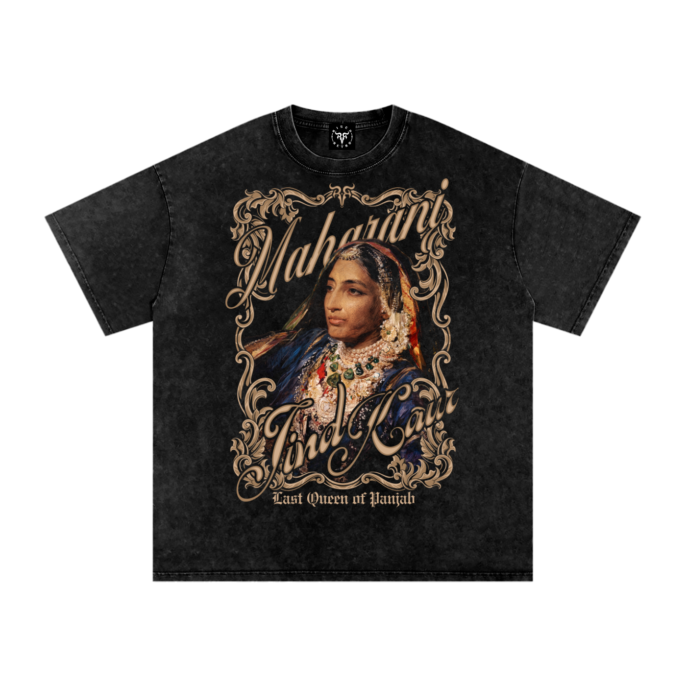 Maharani Jind Kaur X Snow Washed Oversized Cotton T-Shirt