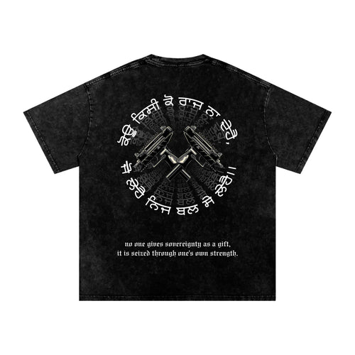 FORCE OF WILL X RisenRetro Washed Oversized  T-Shirt