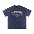 CONQUERED THE WORLD | Snow Washed Oversized Cotton T-Shirt | Sidhu Moose Wala