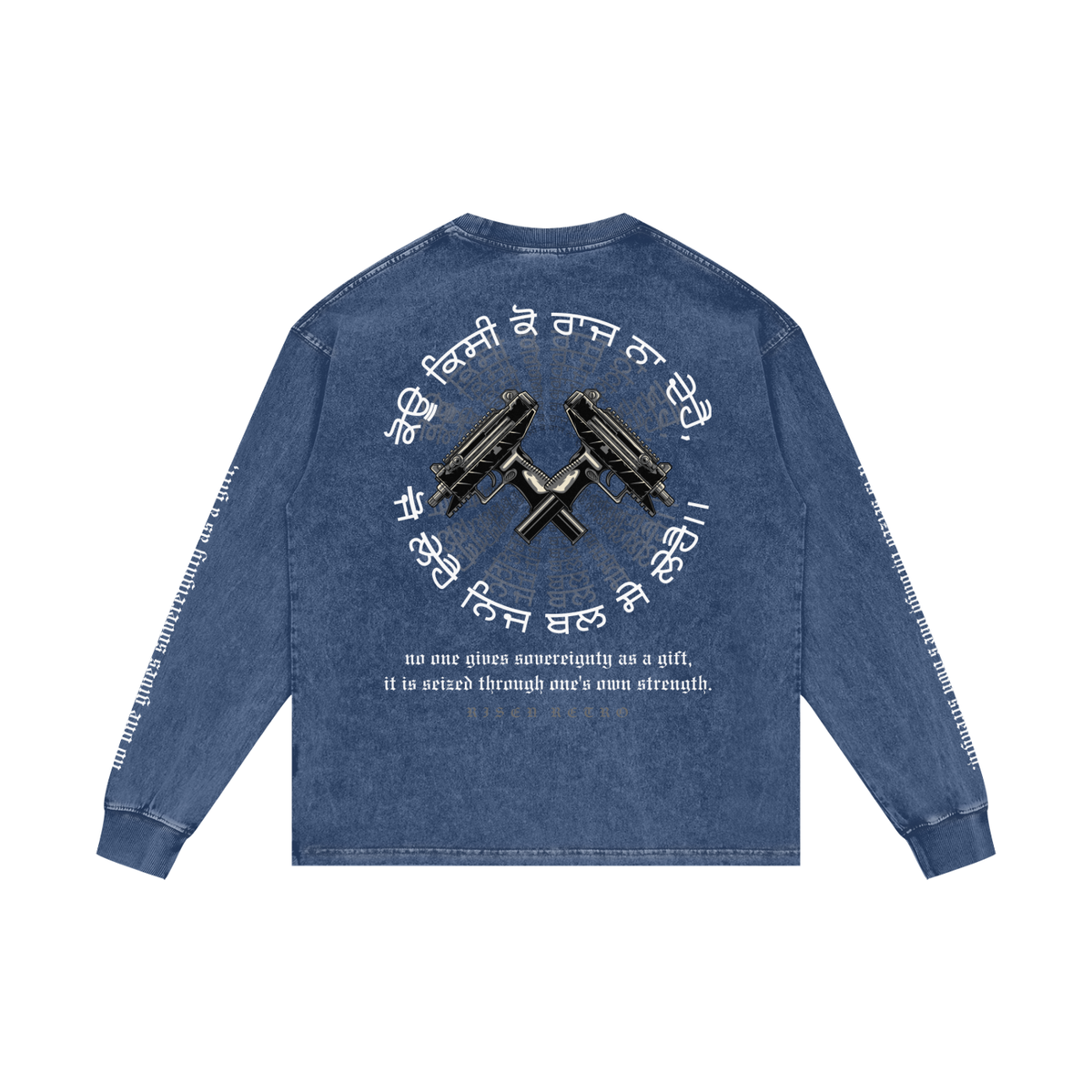 FORCE OF WILL | RISENRETRO | Acid Wash Oversize Long Sleeve T-Shirt