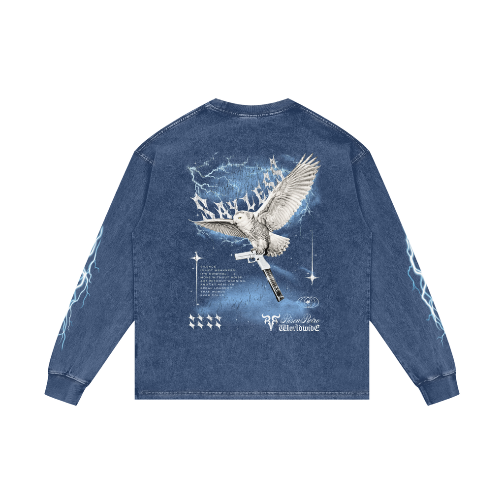 SAYLESS X RisenRetro Acid Wash Oversize Long Sleeve T-Shirt