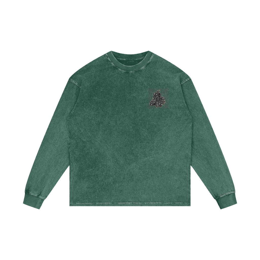 PANJAB BANDANA | RISENRETRO | Acid Wash Oversize Long Sleeve T-Shirt