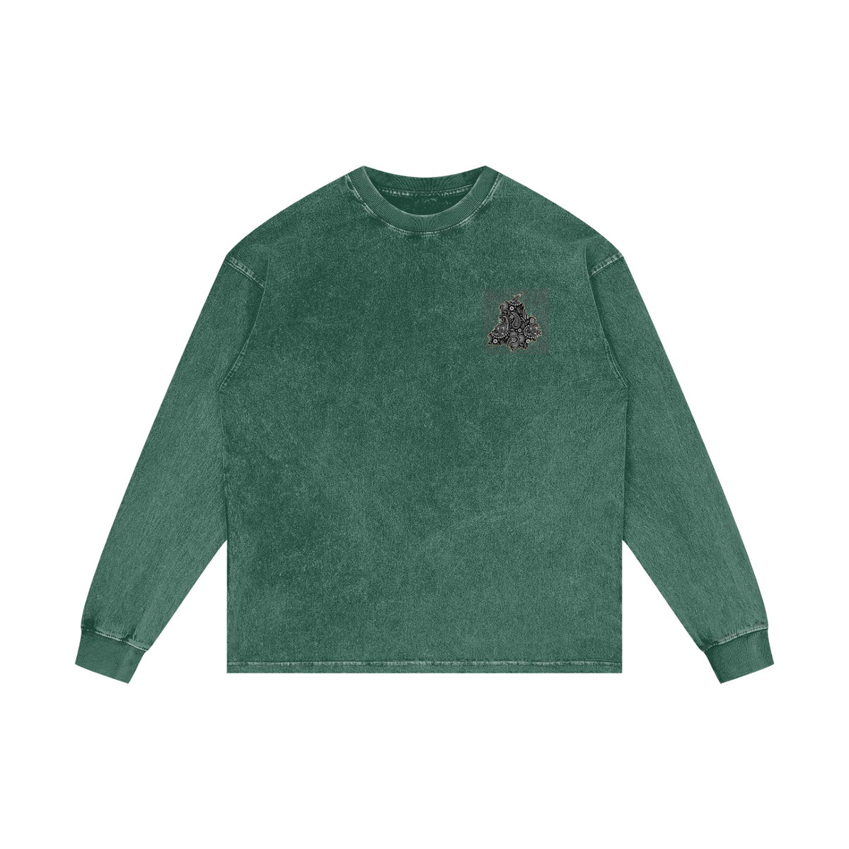 PANJAB BANDANA | RISENRETRO | Acid Wash Oversize Long Sleeve T-Shirt