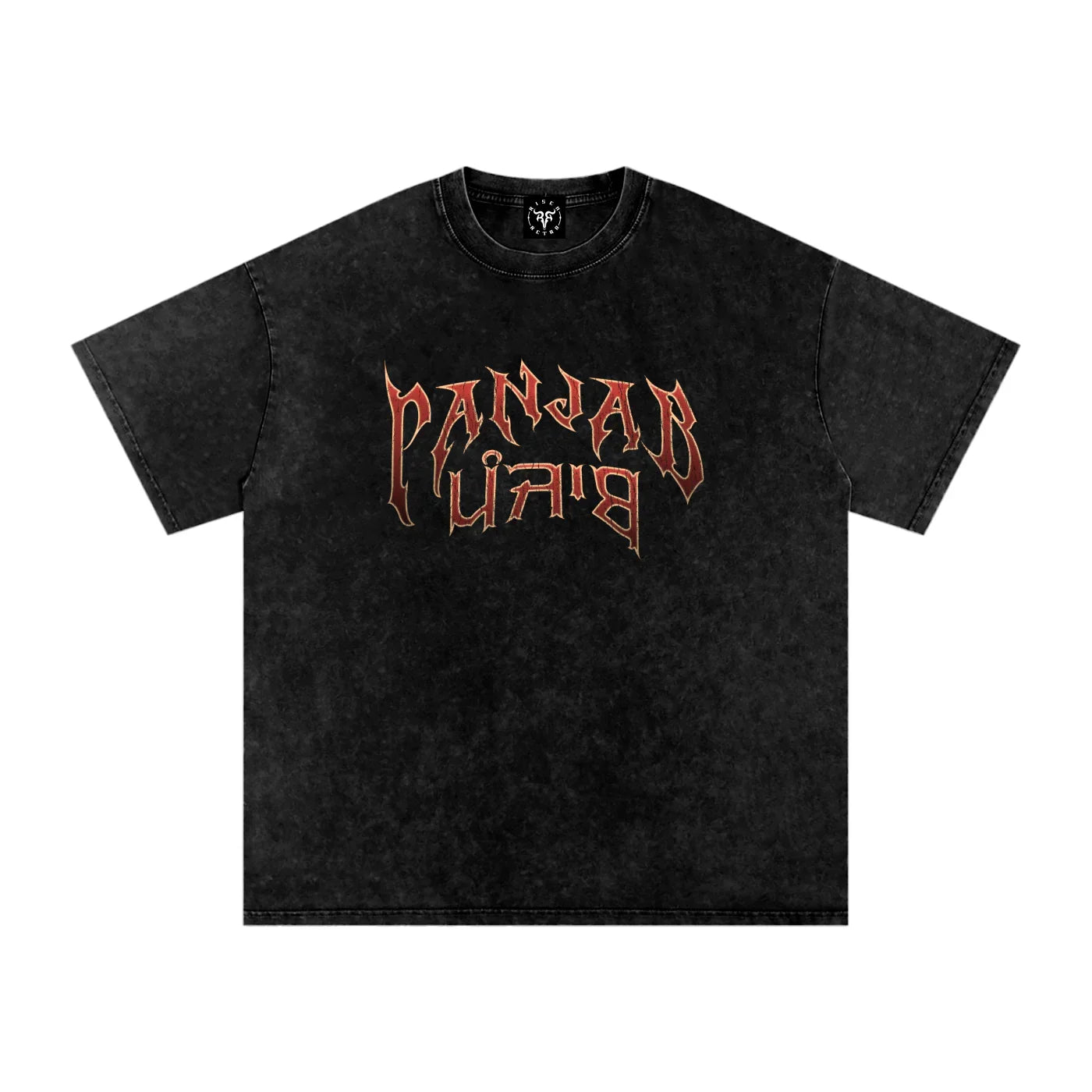 Panjab Bloodline X Risen Retro Snow Washed Oversized Cotton T-Shirt